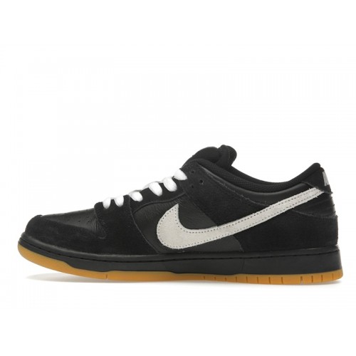 Кроссы Nike Dunk Low Pro SB Black White Gum - мужская сетка размеров