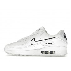 Nike Air Max 90 White Black Outlined Swoosh
