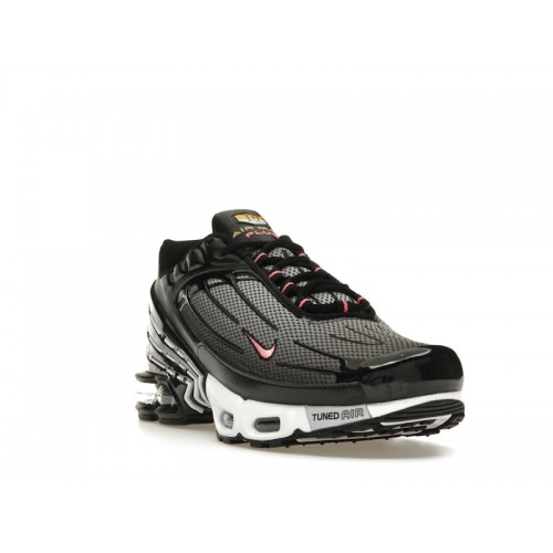 Кроссы Nike Air Max Plus 3 Black White Chamois - мужская сетка размеров