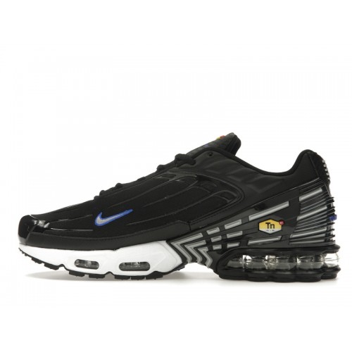 Кроссы Nike Air Max Plus 3 Black Blue Metallic Silver - мужская сетка размеров