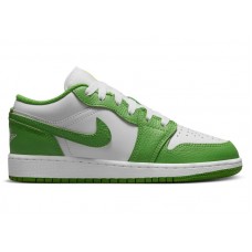 Подростковые кроссовки Jordan 1 Low Chlorophyll (GS)