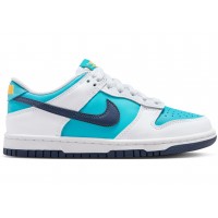 Подростковые кроссовки Nike Dunk Low Dusty Cactus Thunder Blue (GS)