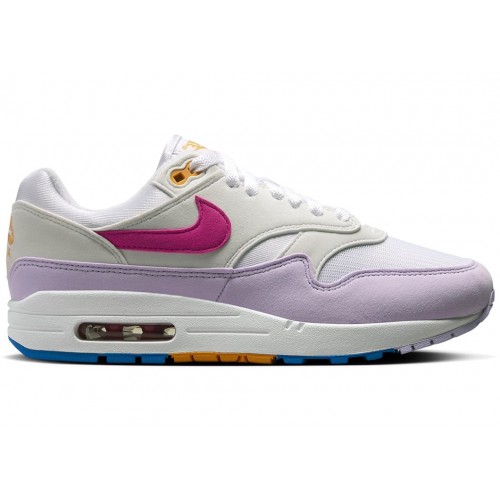 Кроссы Nike Air Max 1 White Alchemy Pink (W) - женская сетка размеров