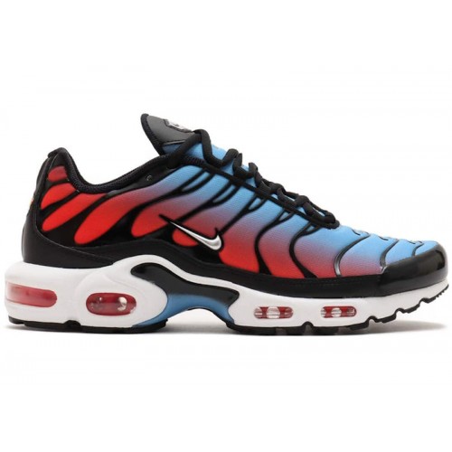 Кроссы Nike Air Max Plus University Blue Light Crimson (W) - женская сетка размеров