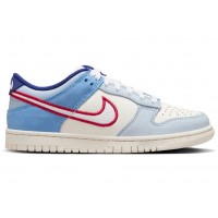 Подростковые кроссовки Nike Dunk Low Armory Blue Red Mesh (GS)