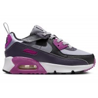 Детские кроссовки Nike Air Max 90 EasyOn Cement Grey Black Dark Raisin (PS)