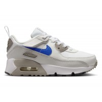 Детские кроссовки Nike Air Max 90 EasyOn White College Grey Summit White Racer Blue (PS)
