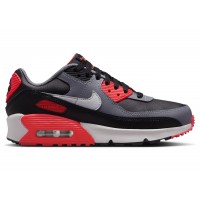 Подростковые Nike Air Max 90 Black Cool Grey Bright Crimson Photon Dust (GS)