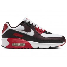 Подростковые Nike Air Max 90 Burgundy Crush Black University Red White (GS)