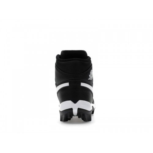Кроссы Jordan 1 Mid Cleat Black White (GS) - подростковая сетка размеров