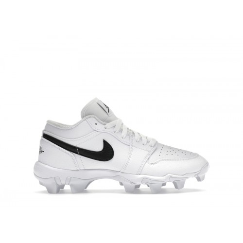 Air Jordan 1 Low Cleat GS White Black - подростковая сетка размеров