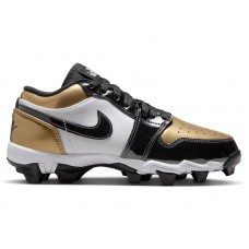 Подростковые Jordan 1 Low Cleat Patent Gold Toe (GS)