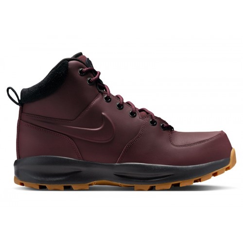 Кроссы Nike Manoa Leather Burgundy Crush Black Gum - мужская сетка размеров