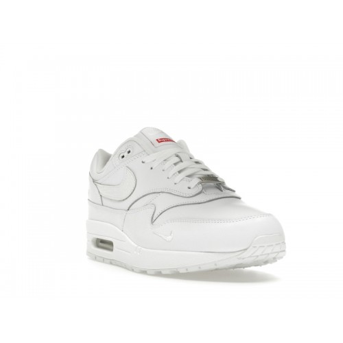 Кроссы Nike Air Max 1 87 SP Supreme Triple White - мужская сетка размеров