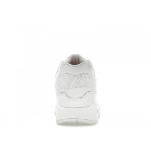 Кроссы Nike Air Max 1 87 SP Supreme Triple White - мужская сетка размеров