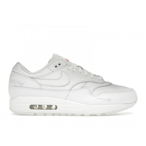 Кроссы Nike Air Max 1 87 SP Supreme Triple White - мужская сетка размеров