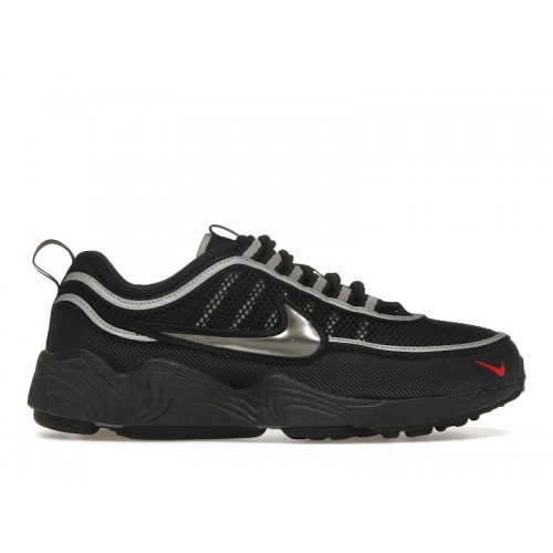 Кроссы Nike Air Zoom Spiridon Black Metallic Silver - мужская сетка размеров