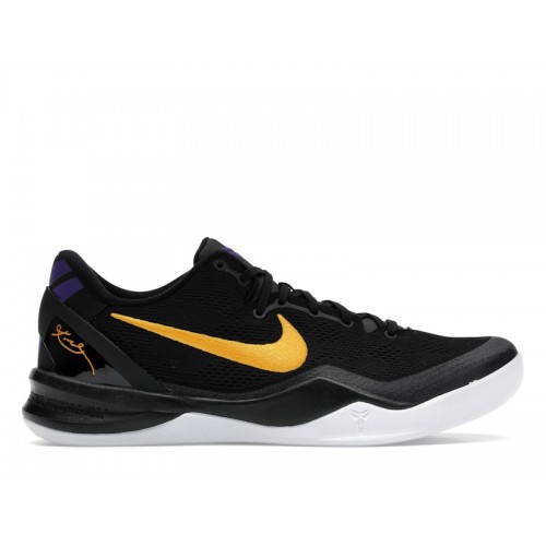 Кроссы Nike Kobe 8 Protro Lakers Away - мужская сетка размеров