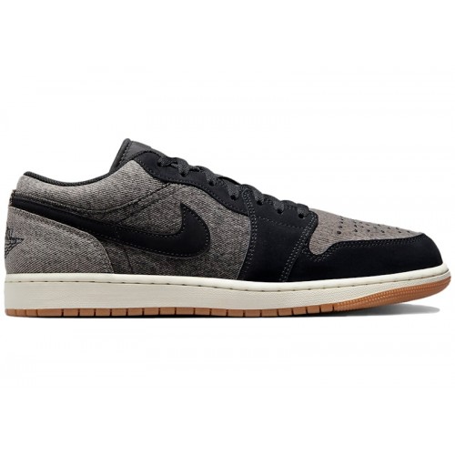Air Jordan 1 Low Black Denim - мужская сетка размеров