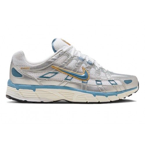 Кроссы Nike P-6000 Metallic Silver Aegean Storm - мужская сетка размеров