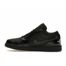 Женские Jordan 1 Low SE Patent Elephant Black (W)