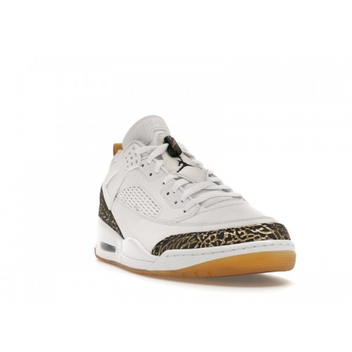 Кроссы Jordan Spizike Low White Metallic Gold - мужская сетка размеров