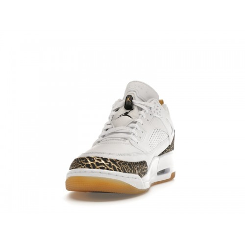 Кроссы Jordan Spizike Low White Metallic Gold - мужская сетка размеров