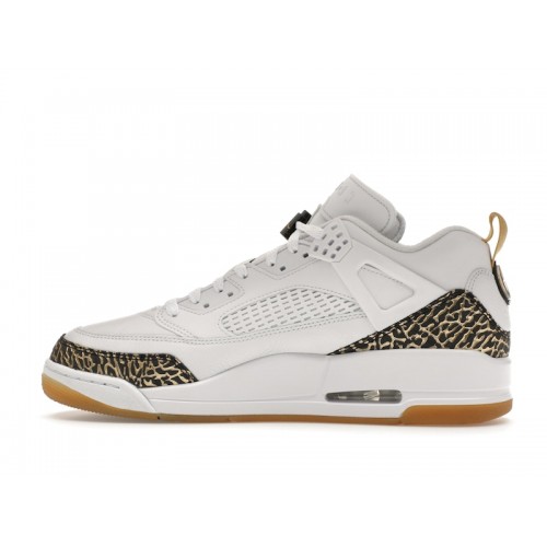 Кроссы Jordan Spizike Low White Metallic Gold - мужская сетка размеров