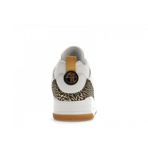 Кроссы Jordan Spizike Low White Metallic Gold - мужская сетка размеров