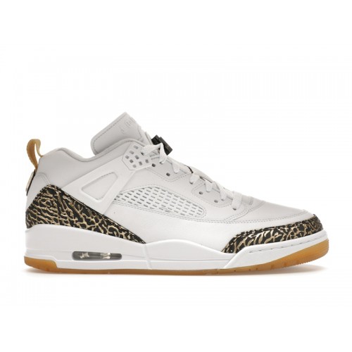 Кроссы Jordan Spizike Low White Metallic Gold - мужская сетка размеров