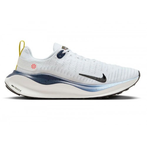 Nike ReactX Infinity Run 4 White Navy Speed Yellow - мужская сетка размеров