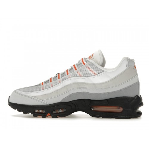 Nike Air Max 95 Wolf Grey Safety Orange - мужская сетка размеров