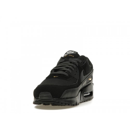 Кроссы Nike Air Max 90 Black Speed Yellow - мужская сетка размеров