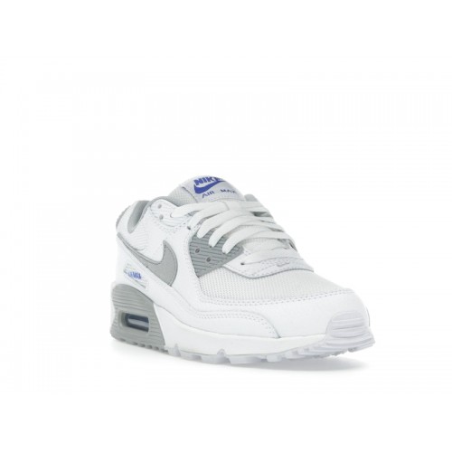 Nike Air Max 90 White Light Smoke Blue - мужская сетка размеров