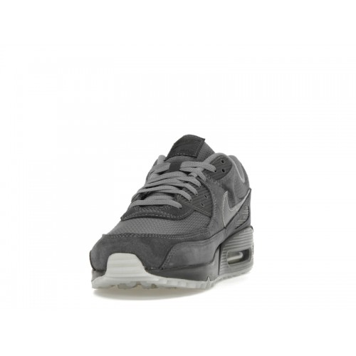 Кроссы Nike Air Max 90 Velcro Heel Patch Anthracite - мужская сетка размеров