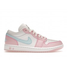 Женские кроссовки Jordan 1 Low SE Paw Print Pink Foam (W)