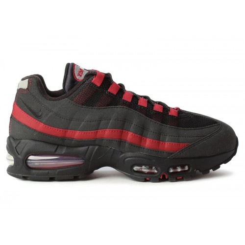 Nike Air Max 95 OG Big Bubble Black Crimson Grey - мужская сетка размеров
