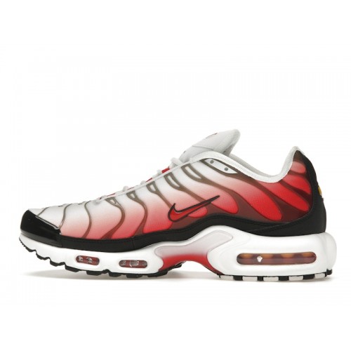 Nike Air Max Plus White Black University Red - мужская сетка размеров