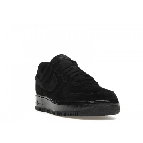 Кроссы Nike Air Force 1 Low 07 Triple Black Suede (W) - женская сетка размеров