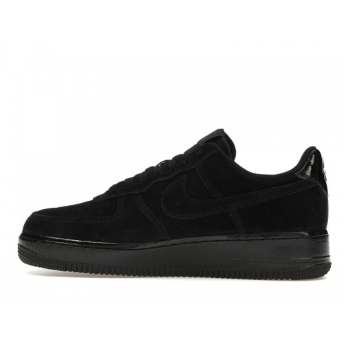 Кроссы Nike Air Force 1 Low 07 Triple Black Suede (W) - женская сетка размеров