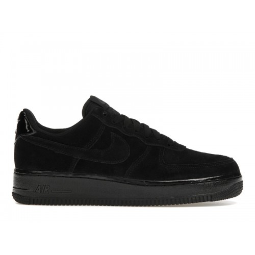 Кроссы Nike Air Force 1 Low 07 Triple Black Suede (W) - женская сетка размеров