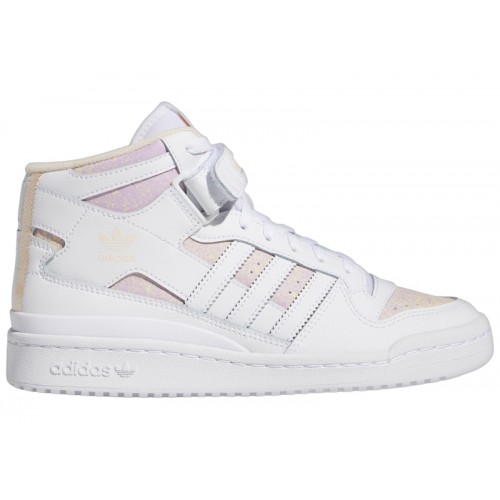 Кроссы adidas Forum Mid Cloud White Bliss Orange (W) - женская сетка размеров