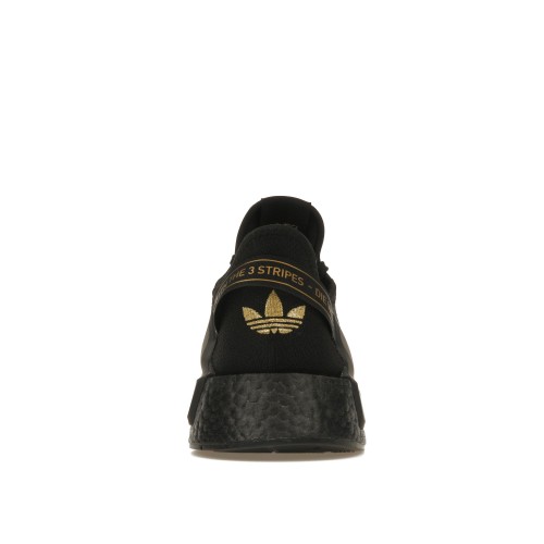 Кроссы adidas NMD R1 V2 Black Gold Metallic - мужская сетка размеров