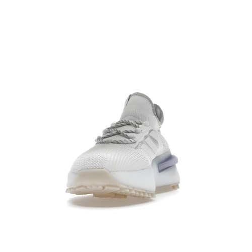 Кроссы adidas NMD S1 White Light Purple - мужская сетка размеров