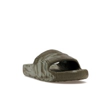 adidas Adilette 22 Slides Olive Strata Silver Green