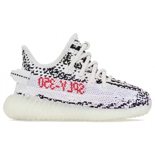 Кроссы adidas Yeezy Boost 350 V2 Zebra (Infants) - детская сетка размеров