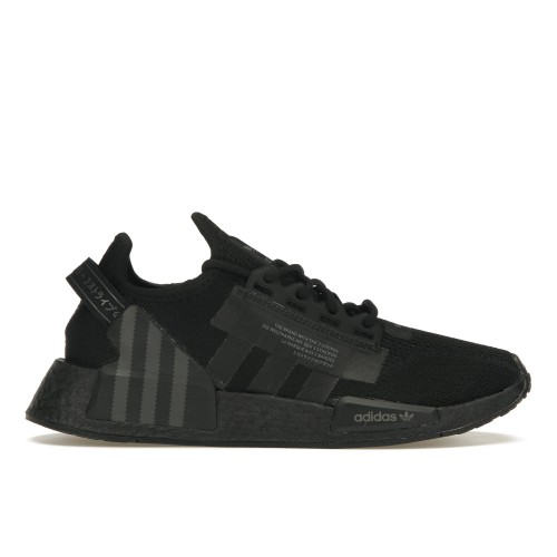 Кроссы adidas NMD R1 V2 Core Black Grey - мужская сетка размеров