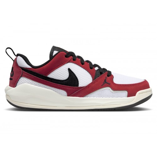 Кроссы Jordan CMFT Era White Varsity Red Sail Black (GS) - подростковая сетка размеров
