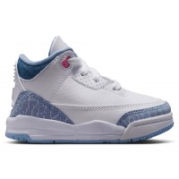 Малышам Jordan 3 Retro White Cobalt Bliss (TD)