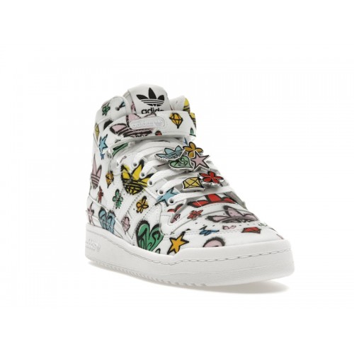 Кроссы adidas Forum 84 Hi Jeremy Scott Monogram Graffiti - мужская сетка размеров